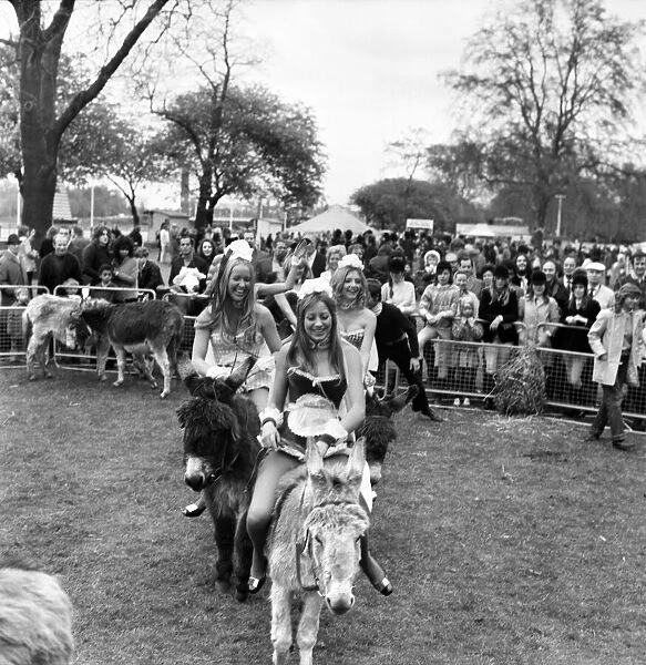 Donkey Derby held for charity at Festival Gardens. April 1972 72-04585-007