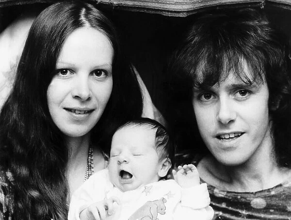 Donovan Scottish singer with wife and new baby 1972