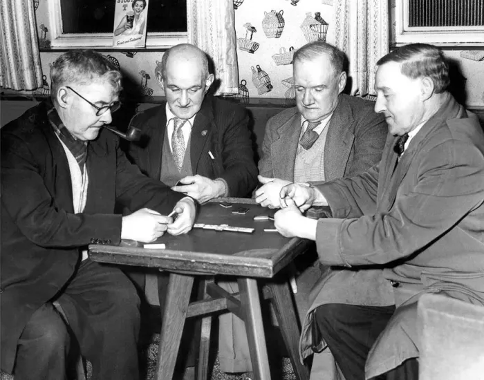 Framed Print : Doorkeeper Dick Marshall (left), forsakes his post at the club