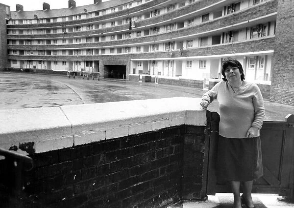Dora Molloy, a resident of Gerard Gardens, a tenement block in Liverpool city centre