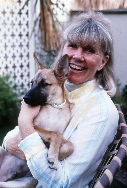 Doris Day Actress with dog, circa 1980
