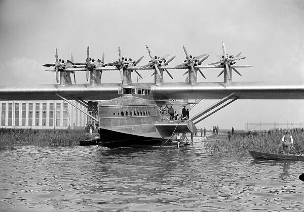 The Dornier Do X, the largest, heaviest and most powerful flying boat in the world when