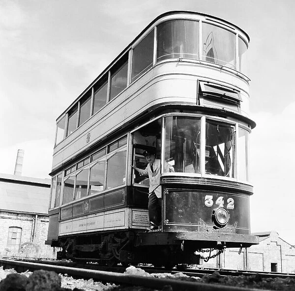 Double Decker Tramcar No. 342 at Consett, County Durham, England, 13th July 1967
