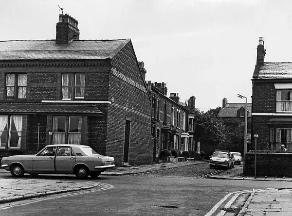 The double white lines in Garden Lane and Park Place, Bootle, near the new Strand