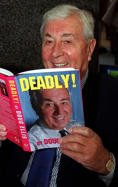 Doug Ellis, Chairman Aston Villa FC, signing copies of his new book Deadly