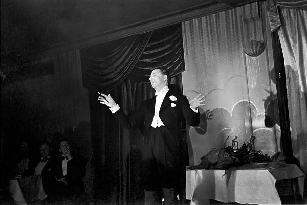 Douglas Byng Comedian Seen here performing on stage 1938. January 1938 OL305A
