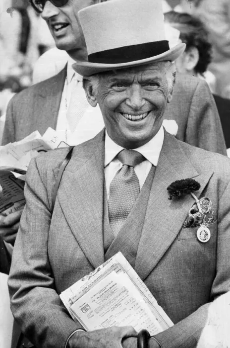 Framed Print : Douglas Fairbanks Jnr at the Derby - June 1979 08  /  06  /  1979
