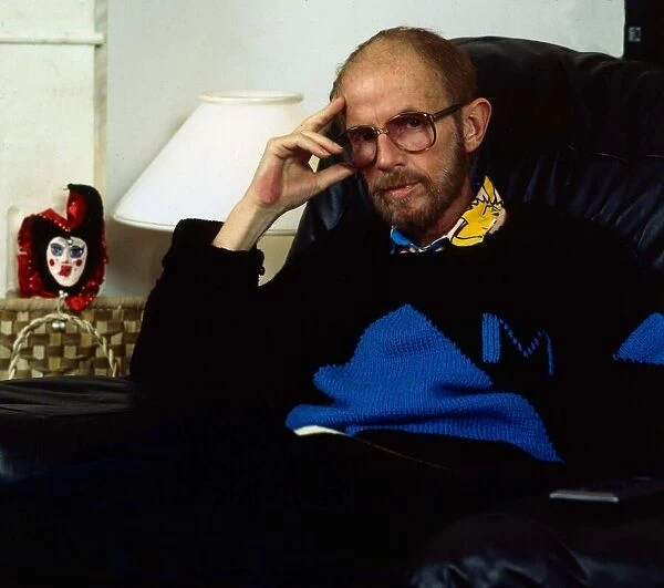 Douglas Lambert sitting at home, November 1986