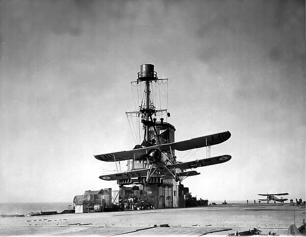 'Doves'of the Ark in peacetime - A Swordfish aircraft lands on the deck of