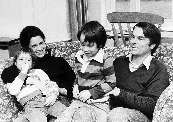 Dr David Owen Foreign Secretary at his home with his family