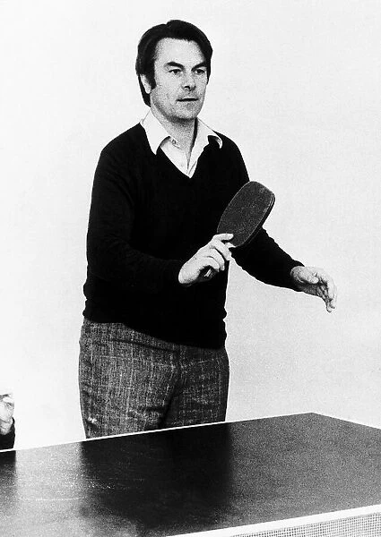 Dr David Owen Foreign Secretary playing Table Tennis