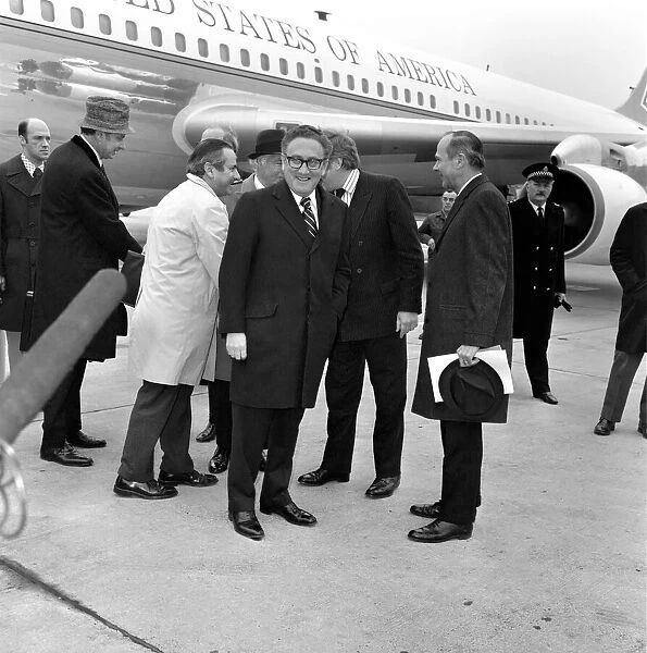 Dr. Henry Kissinger: U. S. Secretary of State seen here at London Airport