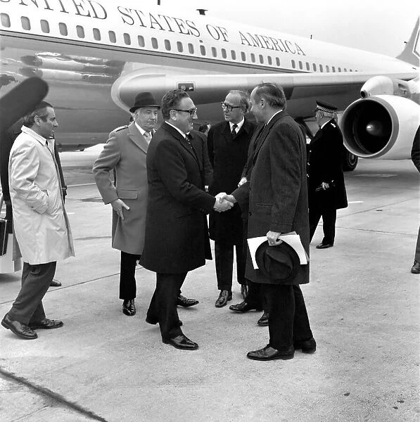 Dr. Henry Kissinger: U. S. Secretary of State seen here at London Airport