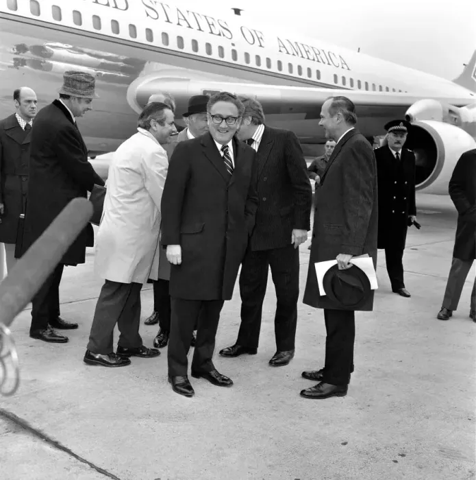 Framed Print : Dr. Henry Kissinger: U. S. Secretary of State seen here at London Airport