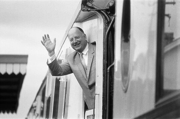 Dr Richard Beeching, Chairman of British Railways, reopens the Dart Valley Railway