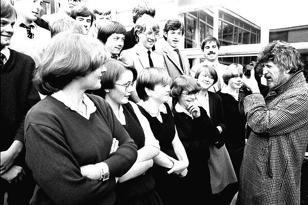 Former Dr Who actor Tom Baker at Heathfield Senior High School on 23rd November 1982