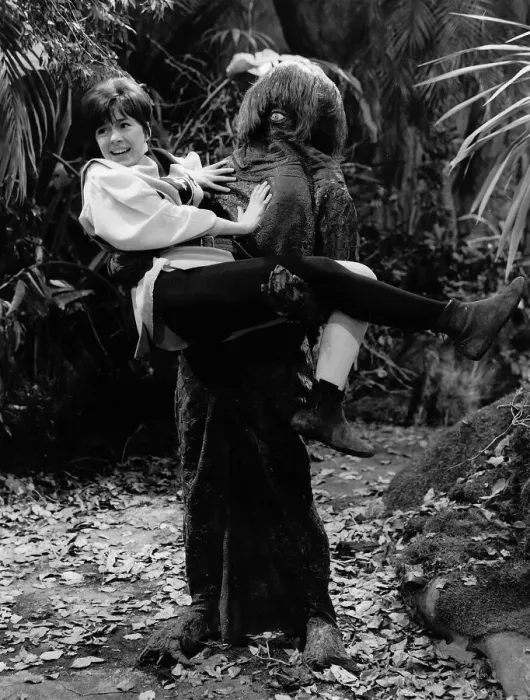 Framed Print : Dr Who Jackie Lane actress with a shaggy haired sub human reptile Framed Print : Dr Who Jackie Lane actress with a shaggy haired sub human reptile