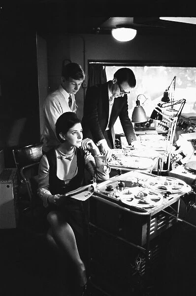 Dr Who producer Verity Lambert seen here in the control booth at the BBC TV Lime Grove