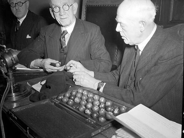 The draw at the Football Association for the fouth round of the 1953 FA Cup