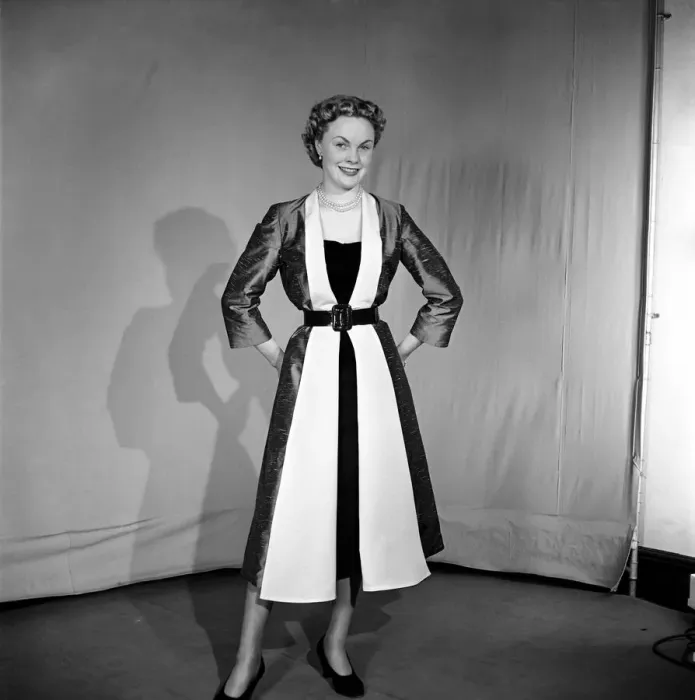 Framed Print : Dress coat fashions. March 1953 D1945 Framed Print : Dress coat fashions. March 1953 D1945