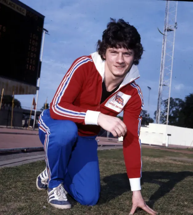 Framed Print : Drew McMaster sport athletics 1976 great britain tracksuit