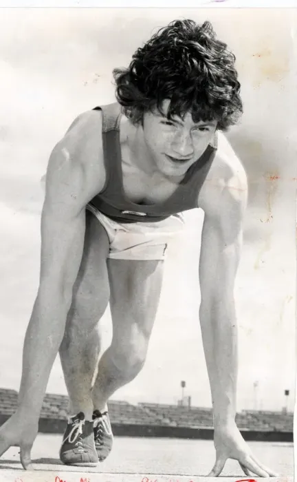 Framed Print : Drew Mcmaster Sport athletics circa 1978 training at Mewdowbank