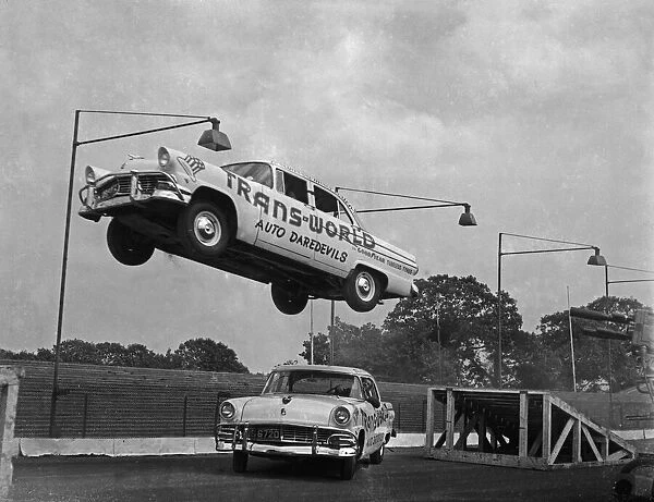 Drivers from the Trans-World Auto Daredevils also know as the Hollywood Rodeo