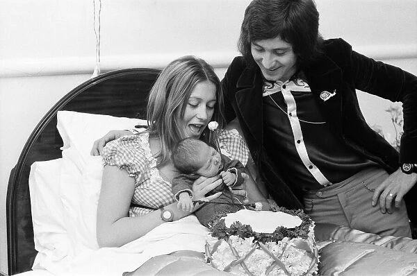 Drummer Kenney Jones of the Faces pop group with his wife Jan at the Welbeck Street