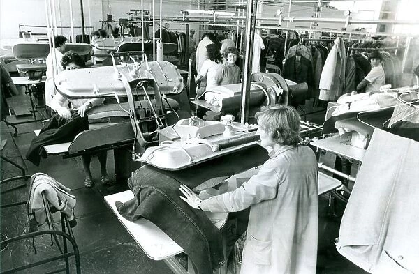 Dry cleaning is an important part of the Luxdon laundry in March 1984