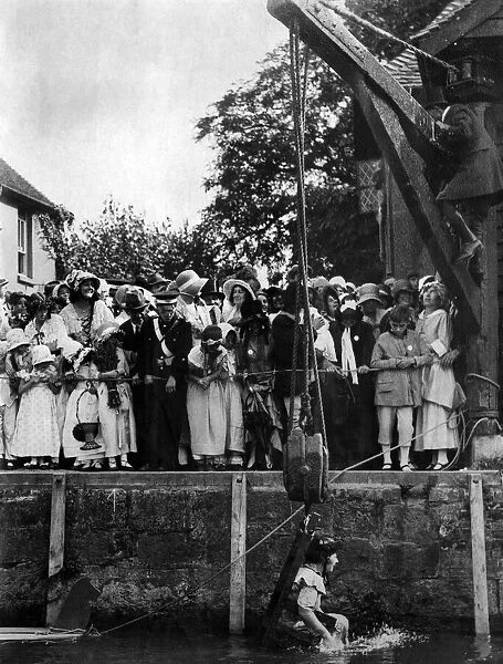 The Ducking Stool, Fordwich Fair. Fordwich, Kent. 15th August 1929