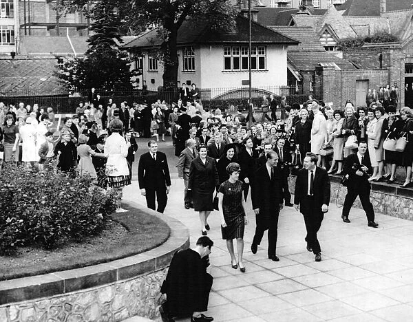 The Duke of Edinburgh arriving at Bournville Youth Centre. 24th October 1962