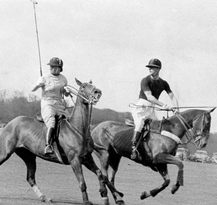 Framed Print : The Duke of Edinburgh and Judy Forwood in action playing polo - April 1958 Framed Print : The Duke of Edinburgh and Judy Forwood in action playing polo - April 1958