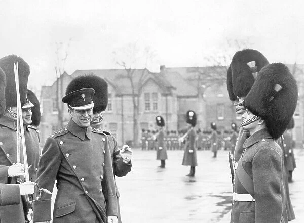 The Duke of Edinburgh. Prince Philip attends an Army engagement. February 1975