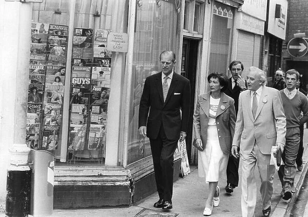 The Duke of Edinburgh. Prince Philip with dame Shirley Porter in Londons Soho