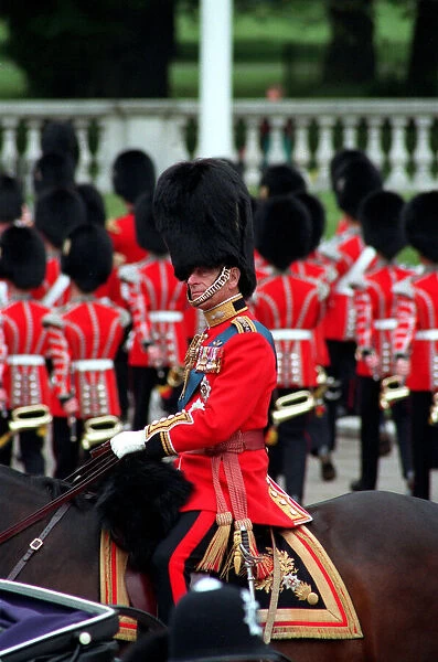 The Duke of Edinburgh. Prince Philip dressed in full Royal military uniform during