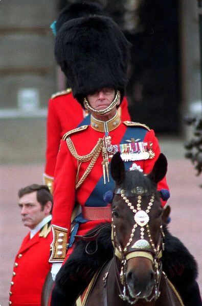 The Duke of Edinburgh. Prince Philip dressed in full Royal military uniform during