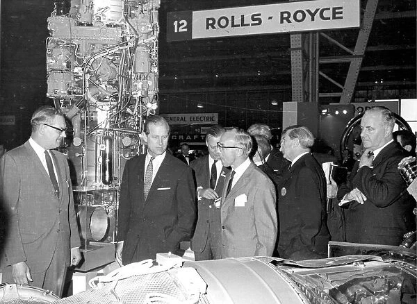 The Duke of Edinburgh. Prince Philip visits the Rolls Royce factory. June 1969