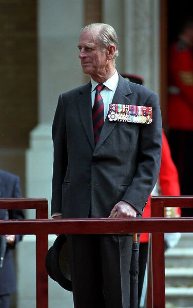 The Duke of Edinburgh. Prince Philip wearing his medals June 1991