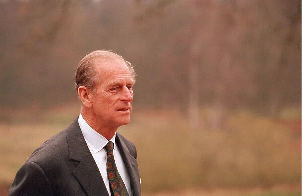 The Duke of Edinburgh. Prince Philip at Windsor great park. November 1992