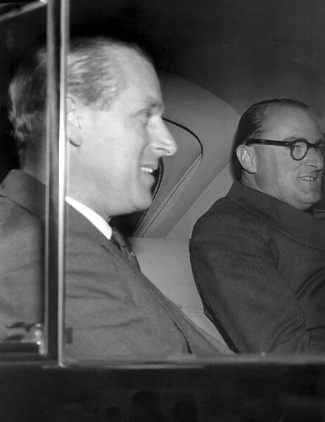 The Duke of Edinburgh, Prince Phillip with his new secretary James Orr. 13th June 1957