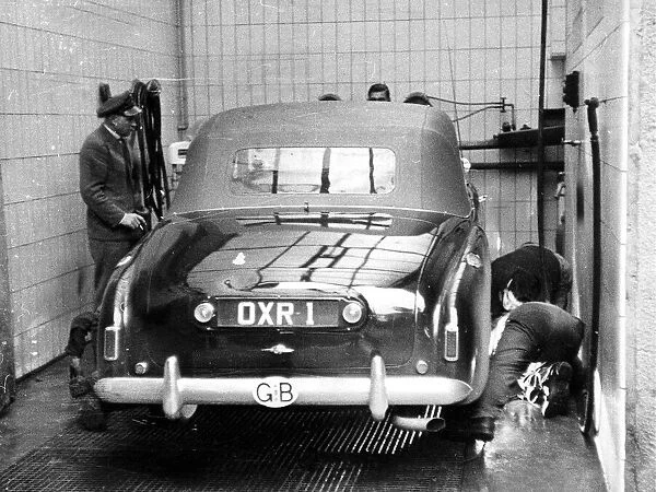 The Duke of Edinburgh. Prince Phillips Aston Martin Lagonda breaks down in Germany