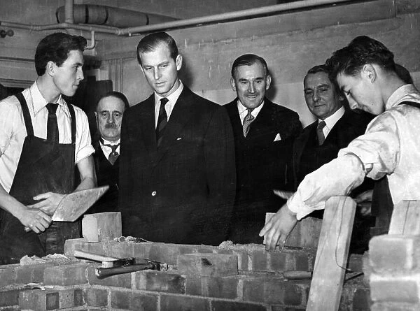 The Duke of Edinburgh stopped to have a word with W. Simpson