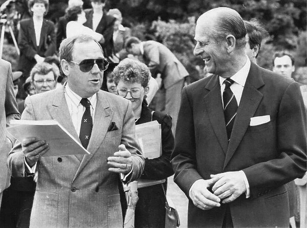 The Duke of Edinburgh talking to Andy Cameron - June 1980