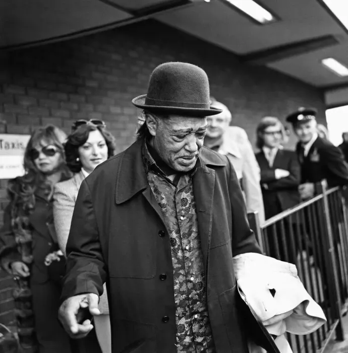 Framed Print : Duke Ellington arriving at Heathrow Airport from the States. he is here to play n a U
