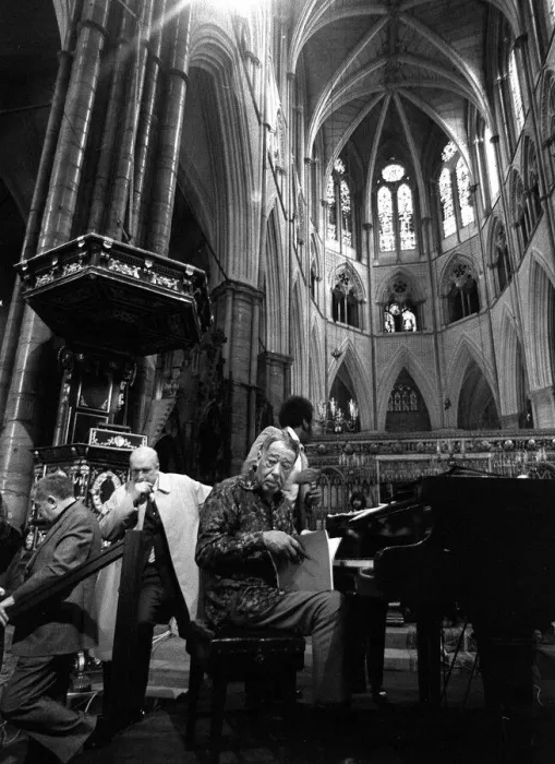 Framed Print : Duke Ellington and his Orchestra October 1973 Rehearsing for a concert Framed Print : Duke Ellington and his Orchestra October 1973 Rehearsing for a concert