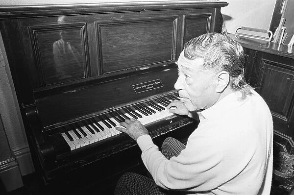 Duke Ellington at a press conference in Southport. He also played a piano as a request
