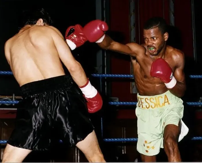 : Duke McKenzie Boxing defeats Jesse Benavides in a Bantamweight fight at Lewisham Theatre : Duke McKenzie Boxing defeats Jesse Benavides in a Bantamweight fight at Lewisham Theatre