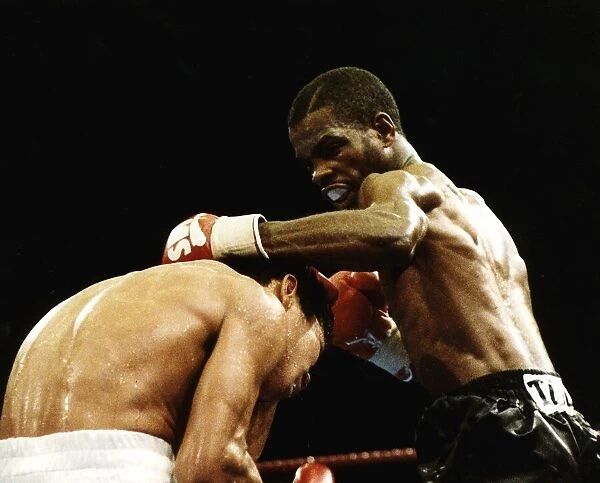 Duke McKenzie Boxing Super Bantamweight boxer in action during one of his fights