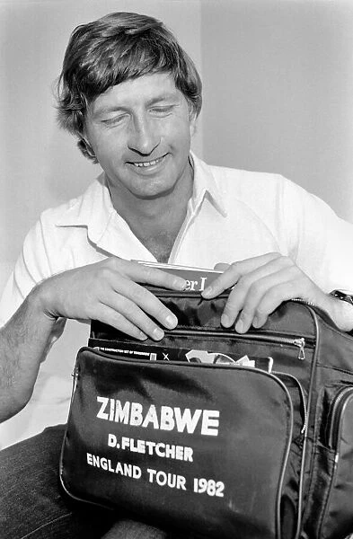 Duncan Fletcher captain of Zimbabwe Cricket team, pictured in his hotel room at