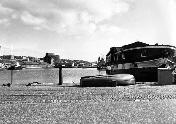 An almost empty Dundee Harbour. 4th September 1976